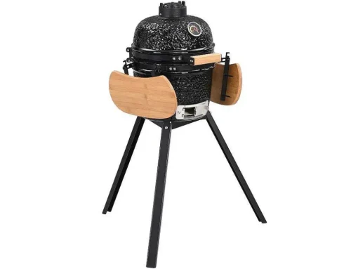 Barbecue Kamado A Carvao Em Ceramica E Bambu 32 X 52 X 94 Cm - Eriko