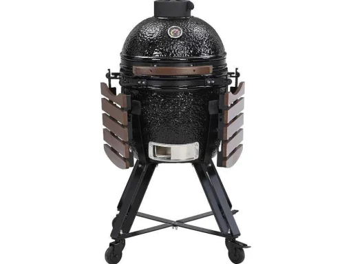 Barbecue Kamado A Carvao Em Ceramica E Bambu 45 X 63 X 105 Cm - Izaki