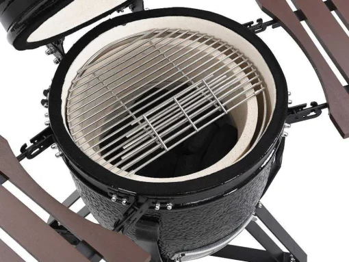 Barbecue Kamado A Carvao Em Ceramica E Bambu 45 X 63 X 105 Cm - Izaki