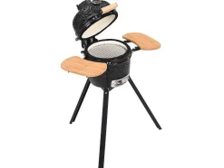 Barbecue Kamado A Carvao Em Ceramica E Bambu 32 X 52 X 94 Cm - Eriko