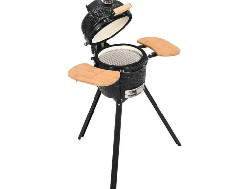 Barbecue Kamado A Carvao Em Ceramica E Bambu 32 X 52 X 94 Cm - Eriko