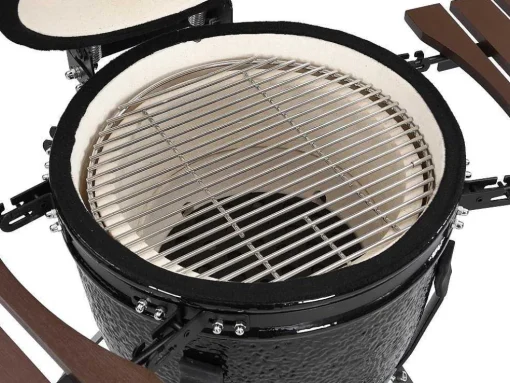 Barbecue Kamado A Carvao Em Ceramica E Bambu 45 X 63 X 105 Cm - Izaki