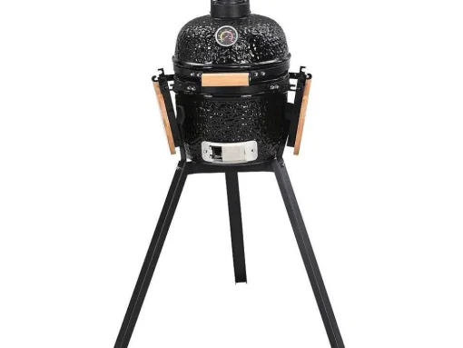 Barbecue Kamado A Carvao Em Ceramica E Bambu 32 X 52 X 94 Cm - Eriko