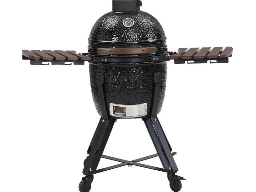 Barbecue Kamado A Carvao Em Ceramica E Bambu 45 X 63 X 105 Cm - Izaki