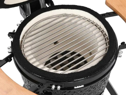 Barbecue Kamado A Carvao Em Ceramica E Bambu 32 X 52 X 94 Cm - Eriko