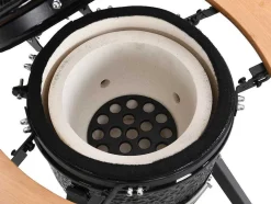 Barbecue Kamado A Carvao Em Ceramica E Bambu 32 X 52 X 94 Cm - Eriko