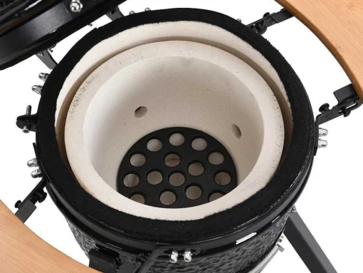 Barbecue Kamado A Carvao Em Ceramica E Bambu 32 X 52 X 94 Cm - Eriko
