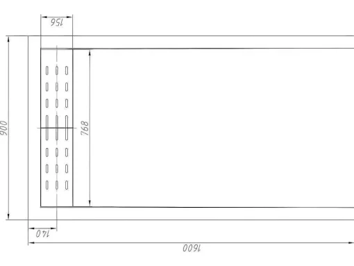 Base De Chuveiro Com Sifao Incluido 1600X900X40 Mm Preto - Lyros
