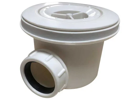 Base De Chuveiro Com Sifao Incluido De 160X80X4 Cm Em Resina Cor Branco - Lyros