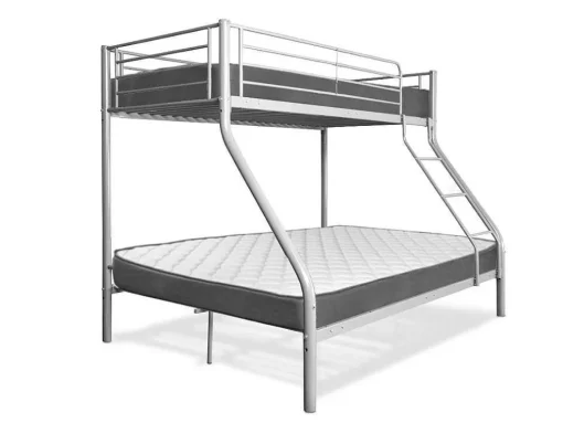 Beliche Duplo Metalico E Individual Para 3 Péssoas Na Cor Cinza