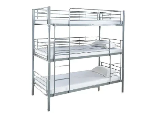 Beliche Triplo Com Estrutura Metalica Cinza, 215X200X97Cm