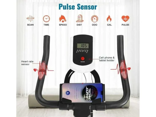 Bicicleta De Ciclismo De Interior Estacionaria Spin Bike Com Volante De Acionamento Por Correia 10Kg