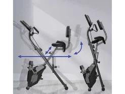 Bicicleta De Exercicio Dobravel 3 Em 1, Bicicleta De Fitness Reclinada Magnetica X-Bike Com Resistencia Ajustavel De 8 Niveis Para Treino De Ginasio Em Casa