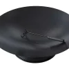 Braseiro De Jardim Redondo Em Aco Dione - D.72 Cm X A.20 Cm - Preto