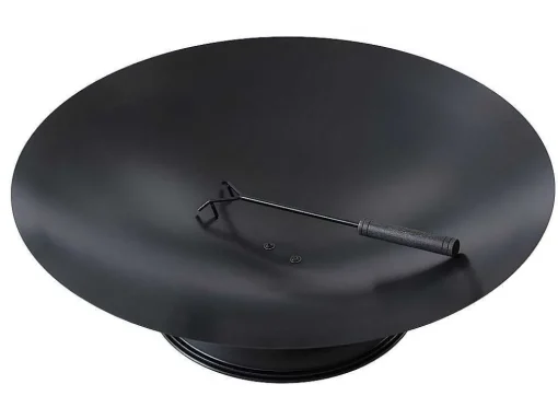 Braseiro De Jardim Redondo Em Aco Dione - D.72 Cm X A.20 Cm - Preto