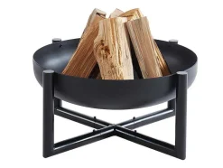 Braseiro De Jardim Redondo Em Aco Ogma - D.60 Cm X A.30 Cm - Preto