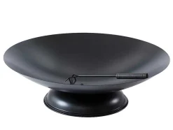 Braseiro De Jardim Redondo Em Aco Dione - D.72 Cm X A.20 Cm - Preto