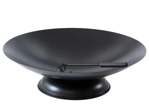 Braseiro De Jardim Redondo Em Aco Dione - D.72 Cm X A.20 Cm - Preto