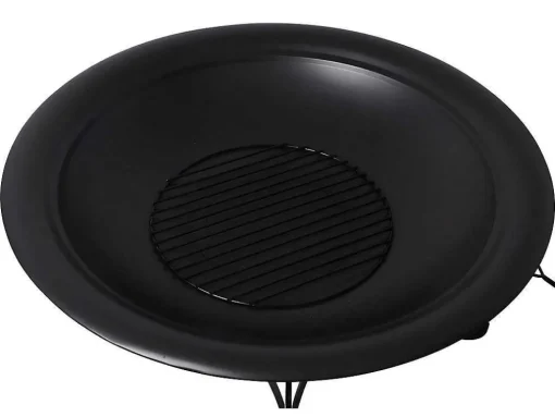 Braseiro De Jardim Redondo Em Aco Mizar - D.75 Cm X A.55 Cm - Preto