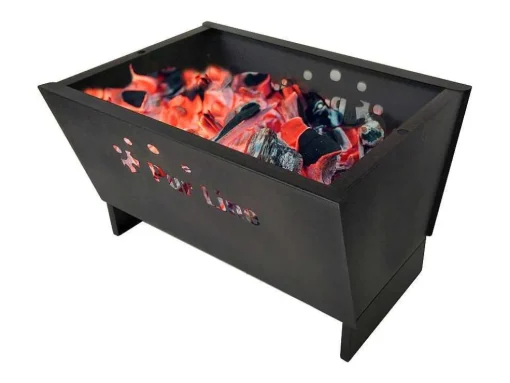 Brasero 2 En 1 Transformable En Refrigerateur En Acier Noir