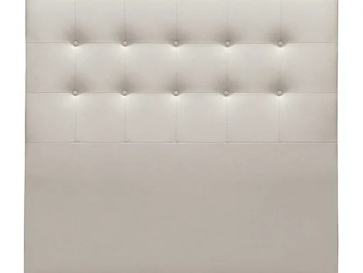 Cabeceira De Cama Ate O Chao Estofada Em Couro Sintetico Acolchoado Na Cor Bege (140X120 (Cama 135)