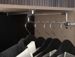 Cabeceira De Cama Com Guarda-Roupa E Com Leds De C265 Cm Cor Natural E Preto - Velona