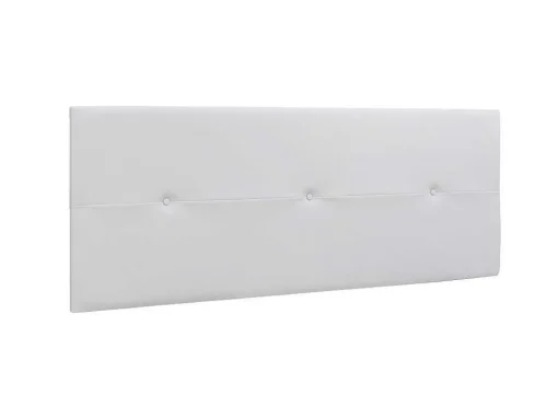 Cabeceira Prado - 3 Botoes - Couro Sintetico 160X55X4Cm - Branco