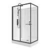 Cabine De Duche Retangular, Instalacao Reversivel, Preto Fosco, C110 X L80 X A225 Cm - Zodani