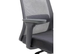 Cadeira De Escritório Ergonomica Profissional Em Nylon E Tecido Cor Cinza - Bankano