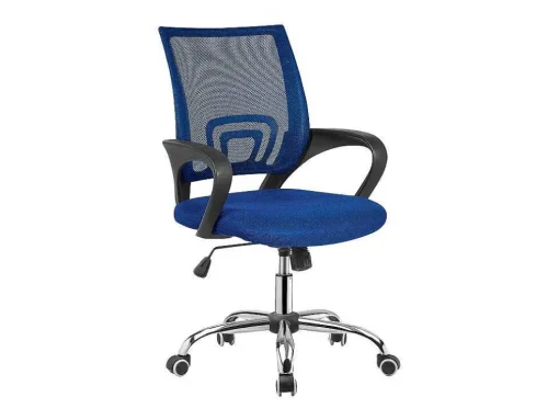 Cadeira De Escritório Giratoria Saray Com Bracos Azul