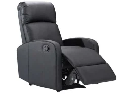 Cadeirão Relax Em Pele Sintética Preto - Isao