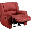 Cadeirão Relax Em Pele Vermelho - Aroma