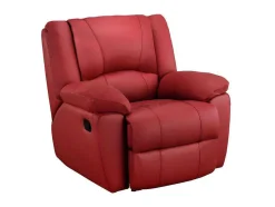 Cadeirão Relax Em Pele Vermelho - Aroma