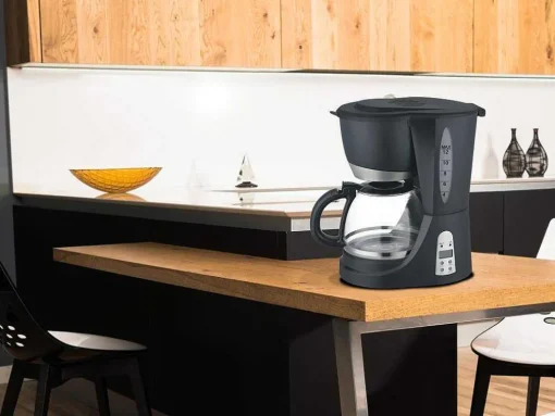 Cafetiere Numerique Programmable Jusqu'A 12 Tasses 800W En Verre Noir