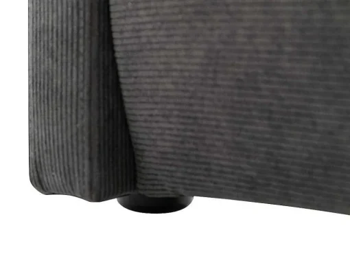 Cama 160 X 200 Cm Veludo Canelado Antracite + Colchão - Sonetri