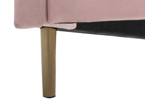Cama Cabeceira Concha 160 X 200 Cm Veludo Cor-De-Rosa - Livaya