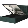 Cama Com Arrumação 140 X 200 Cm Veludo Verde - Oleria
