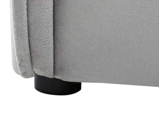 Cama Com Arrumação 140 X 200 Cm Veludo Cinzento-Claro - Oleria