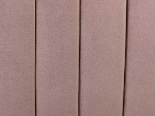 Cama Com Cabeceira De Cama Ondulada De 140 X 190 Cm Em Veludo Cor-De-Rosa Velho - Sagali