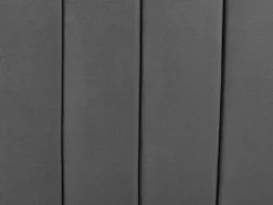 Cama Com Cabeceira De Cama Ondulada De 160 X 200 Cm Em Veludo Cor Cinza - Sagali