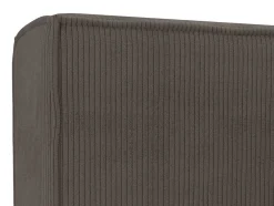 Cama Com Gaveta 180 X 200 Cm Veludo Canelado Taupe + Colchão - Timano
