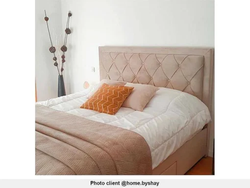 Cama Com Gavetas - Tecido Champanhe - 180X200 Cm - Leopold
