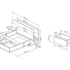 Cama Com Mesas De Cabeceira 160X200 Cm, Com Leds Cor Natural E Branco + Estrado + Colchão - Desado