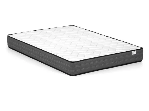 Cama Com Mesas De Cabeceira 160X200 Cm, Com Leds Cor Natural E Branco + Estrado + Colchão - Desado