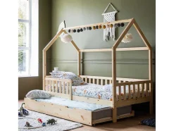 Cama De Madeira Marceau Para Crianças 190X90Cm
