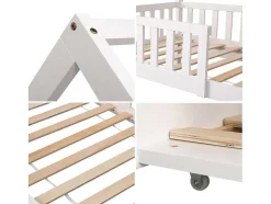 Cama De Nidificacao Para Crianças 190X90Cm Branco Marceau