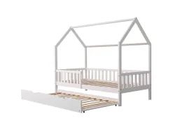 Cama De Nidificacao Para Crianças 190X90Cm Branco Marceau