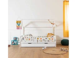 Cama De Nidificacao Para Crianças 190X90Cm Branco Marceau