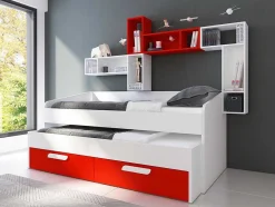 Cama Dupla Adams (190 90 Cm)(Vermelho)