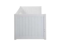 Cama Dupla Banco Com Gaveta De 2 X 90 X 200 Cm Em Pinho E Mdf Cor Branco - Alfiero